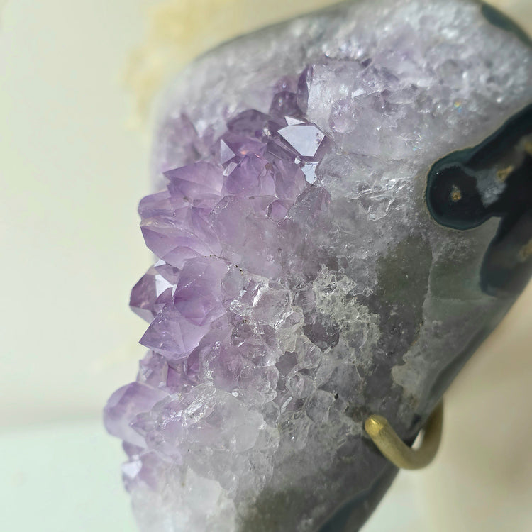Amethyst Crystal with Stalactite High Quality on Stand