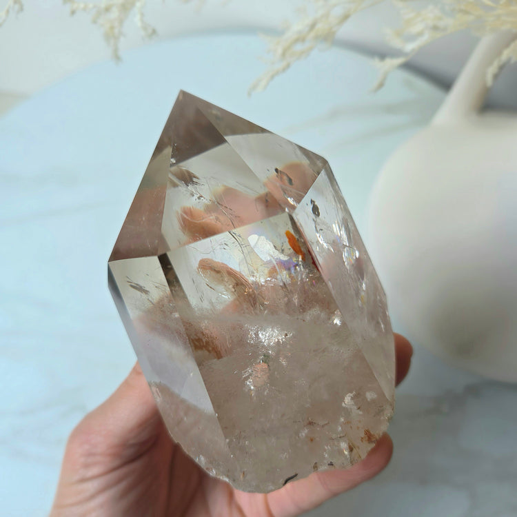 Natural Champaign Citrine Crystal Polished Point Collectors Grade High Quality Brazil