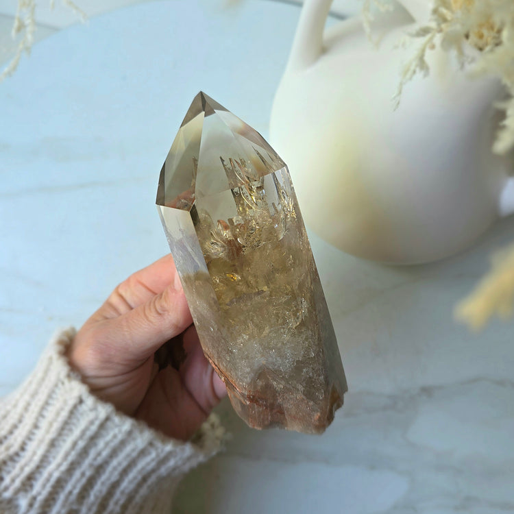 Natural Citrine Crystal Polished Point Collectors High Quality Brazil