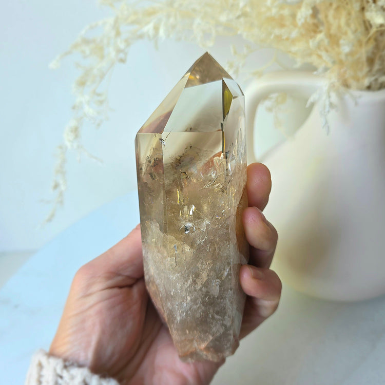 Natural Citrine Crystal Polished Point Collectors High Quality Brazil