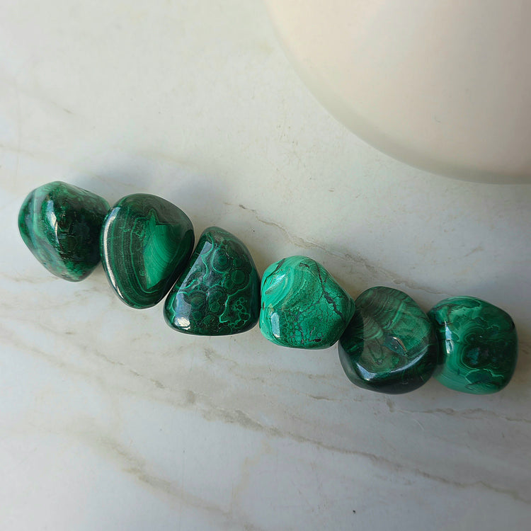 Malachite Crystal Polished Tumbled Stone Large Congo