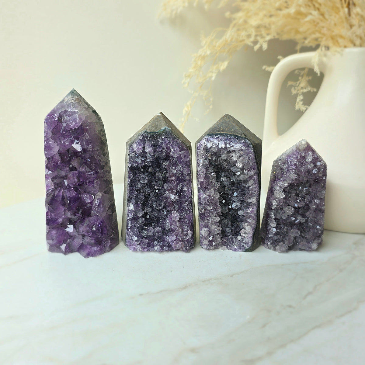 Amethyst Crystal Cluster Tower Point Obelisk Brazil