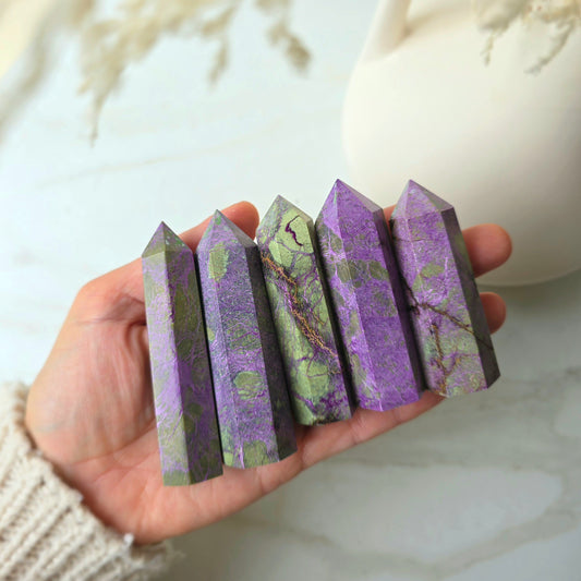 Rare Atlantasite Stichtite in Serpentine Tower Point Obelisk Australia