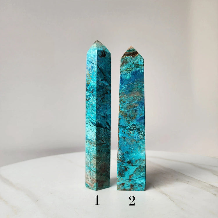 Chrysocolla Crystal Obelisk Tower XLarge