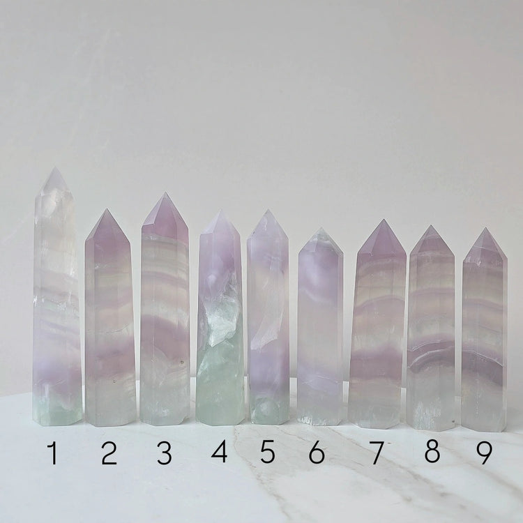 Rare Lavender Fluorite Crystal Yttrium Fluorite Tower Point Mexico High Quality Medium - Crystals and Me | Crystal Candles and Ethically Sourced Crystals