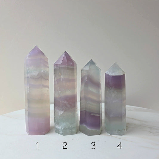 Rare Lavender Fluorite Crystal Yttrium Fluorite Tower Point Mexico High Quality Large