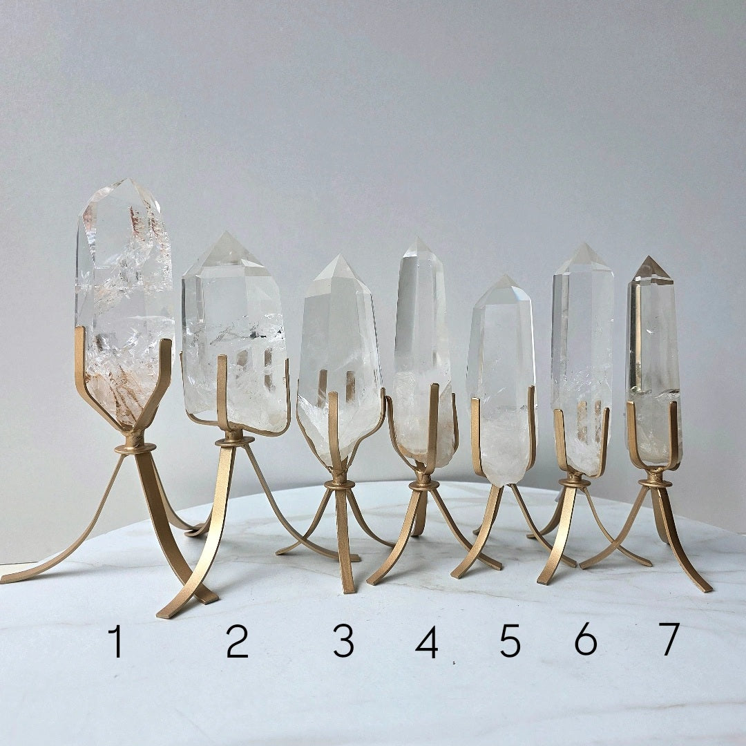Clear Quartz Crystal Natural Point AA High Quality Brazil - Crystals and Me | Crystal Candles and Ethically Sourced Crystals