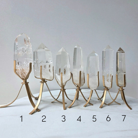 Clear Quartz Crystal Natural Point AA High Quality Brazil - Crystals and Me | Crystal Candles and Ethically Sourced Crystals