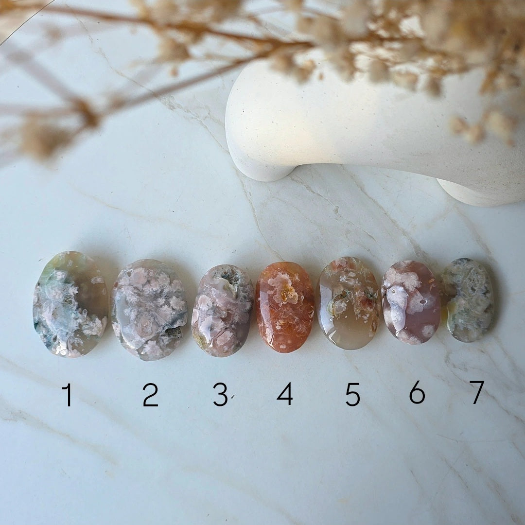 Flower Agate Crystal Palm Stone Madagascar - Crystals and Me | Crystal Candles and Ethically Sourced Crystals