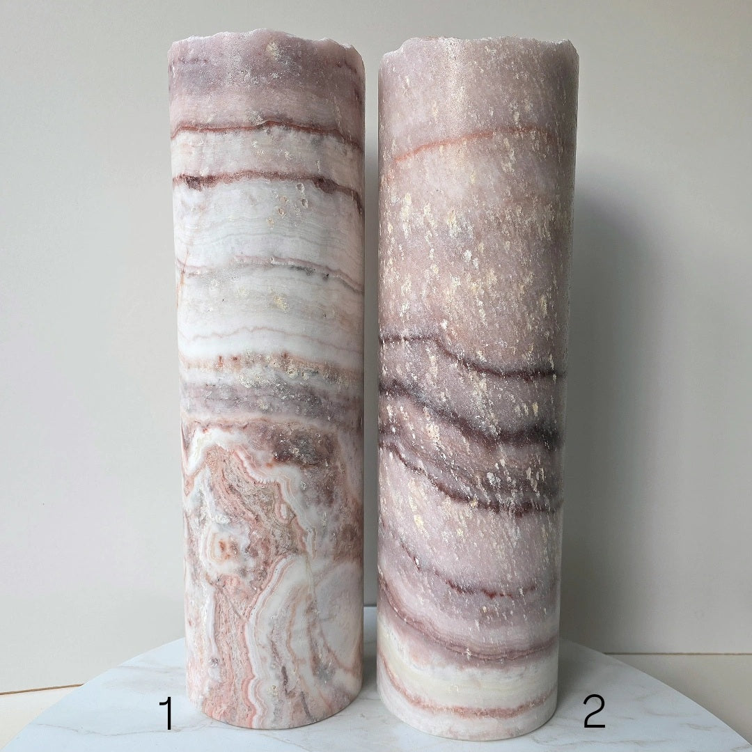 Onyx Crystal Home Decor Lamp Mauve Mexico XL - Crystals and Me | Crystal Candles and Ethically Sourced Crystals