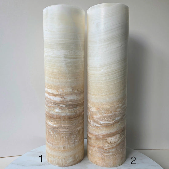 Onyx Crystal Home Decor Lamp Cream Mexico XL - Crystals and Me | Crystal Candles and Ethically Sourced Crystals