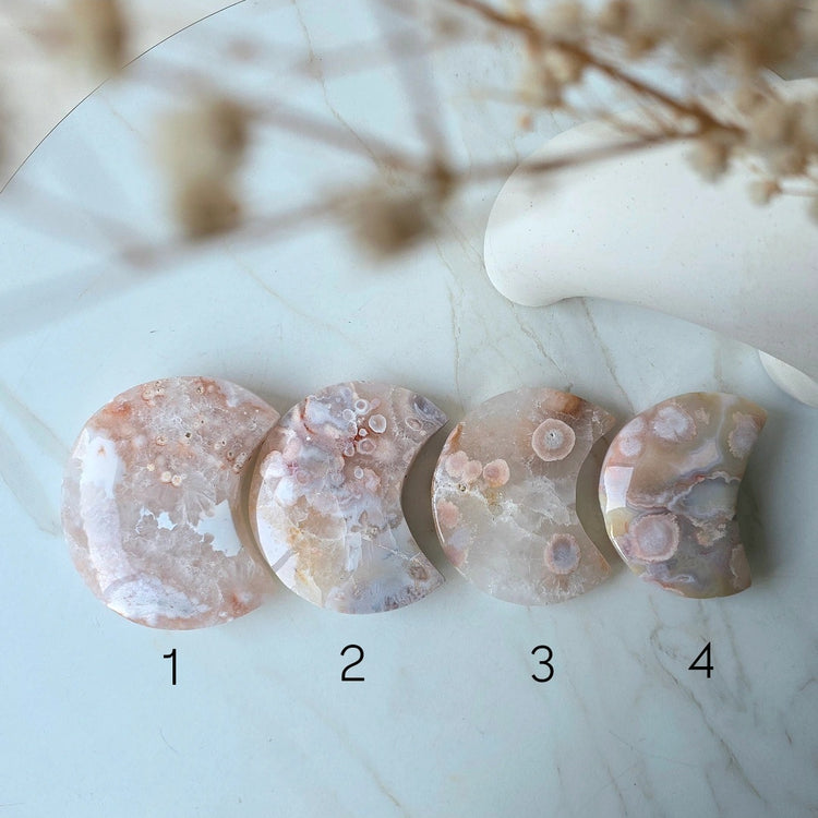 Flower Agate Crystal Moon Madagascar High Quality Large - Crystals and Me | Crystal Candles and Ethically Sourced Crystals