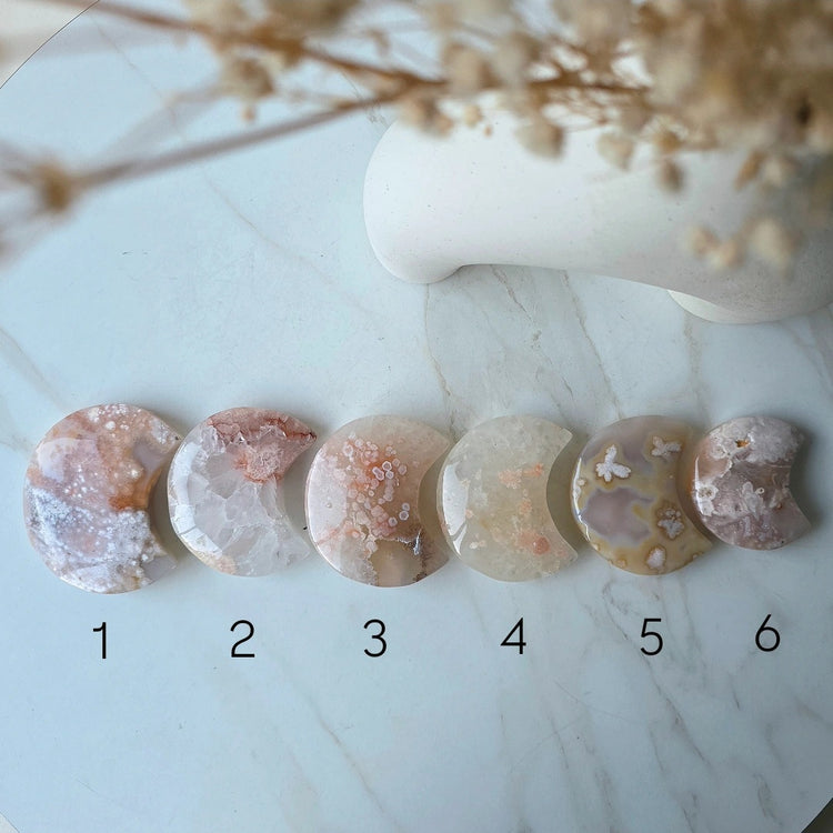Flower Agate Crystal Moon Madagascar High Quality Small - Crystals and Me | Crystal Candles and Ethically Sourced Crystals