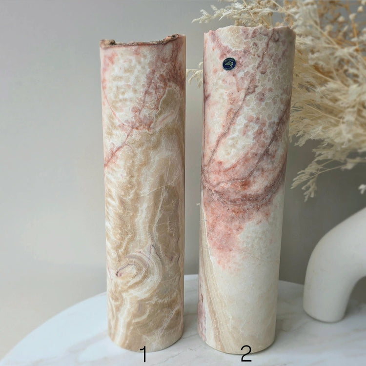 Calcite Crystal Home Decor Lamp Mexico Pink Beige