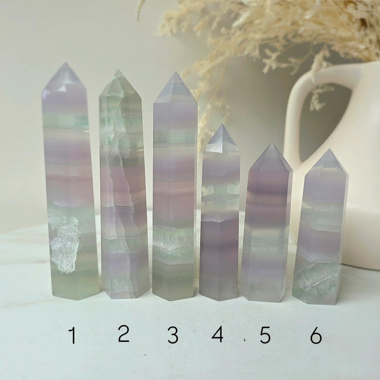 Rare Lavender Fluorite Crystal Yttrium Fluorite Tower Point High Quality Mexico New