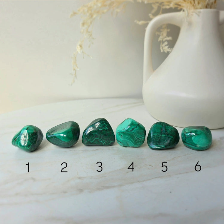 Malachite Crystal Polished Tumbled Stone Large Congo