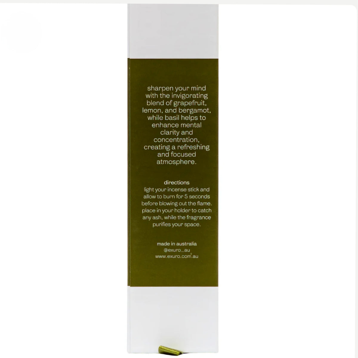Exuro Label Exuro 'FOCUS' Australian Made Essential Oil Incense – Crystals and Me ...
