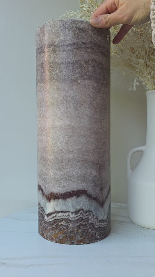Calcite Crystal Home Decor Single Lamp Purple Mexico XXL