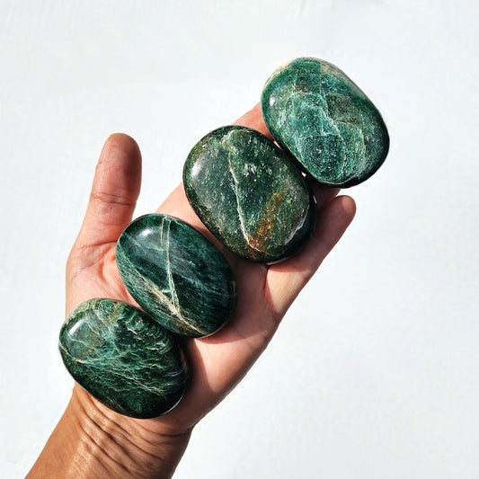 Fuschite Palm Stone - Crystals and Me | Crystal Candles and Ethically Sourced Crystals
