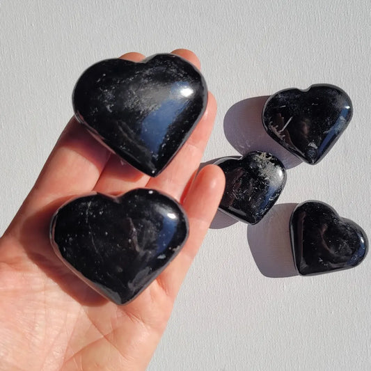 Black Tourmaline Heart - Crystalsandme