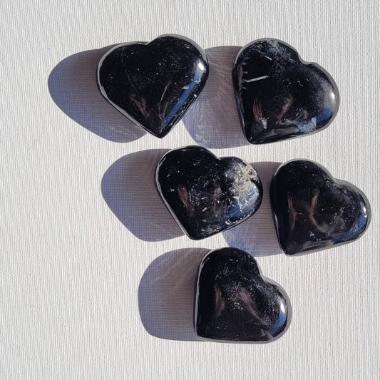 Black Tourmaline Heart - Crystalsandme